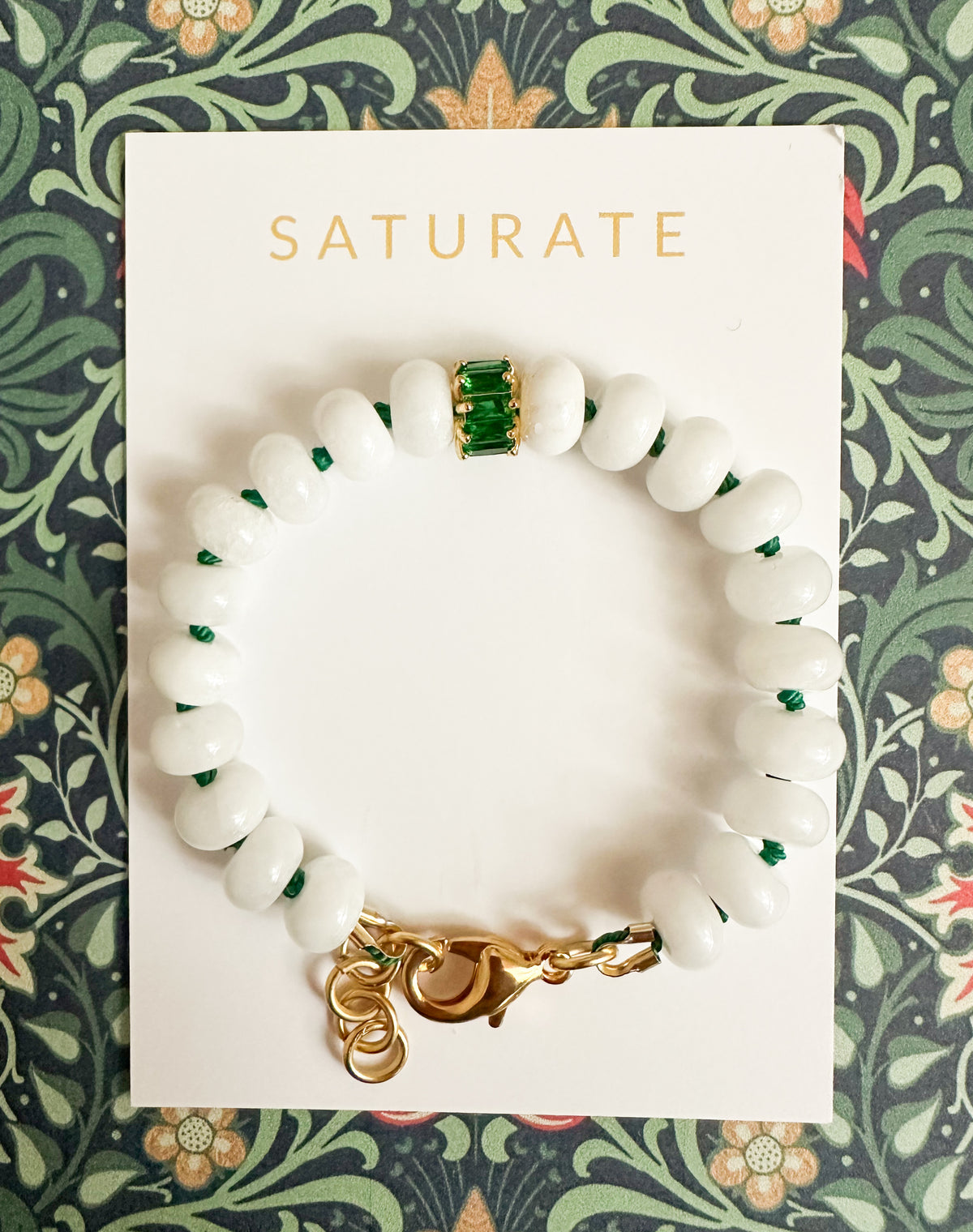 Joanne-Green & White Jade Bracelet