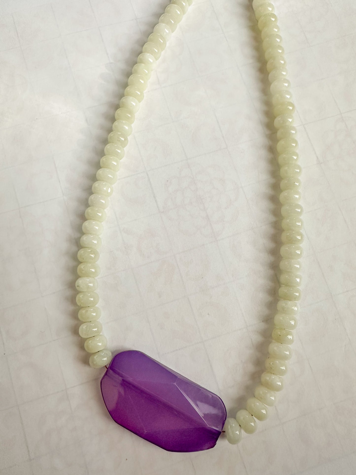 Chartreuse Jade Necklace-Maeve