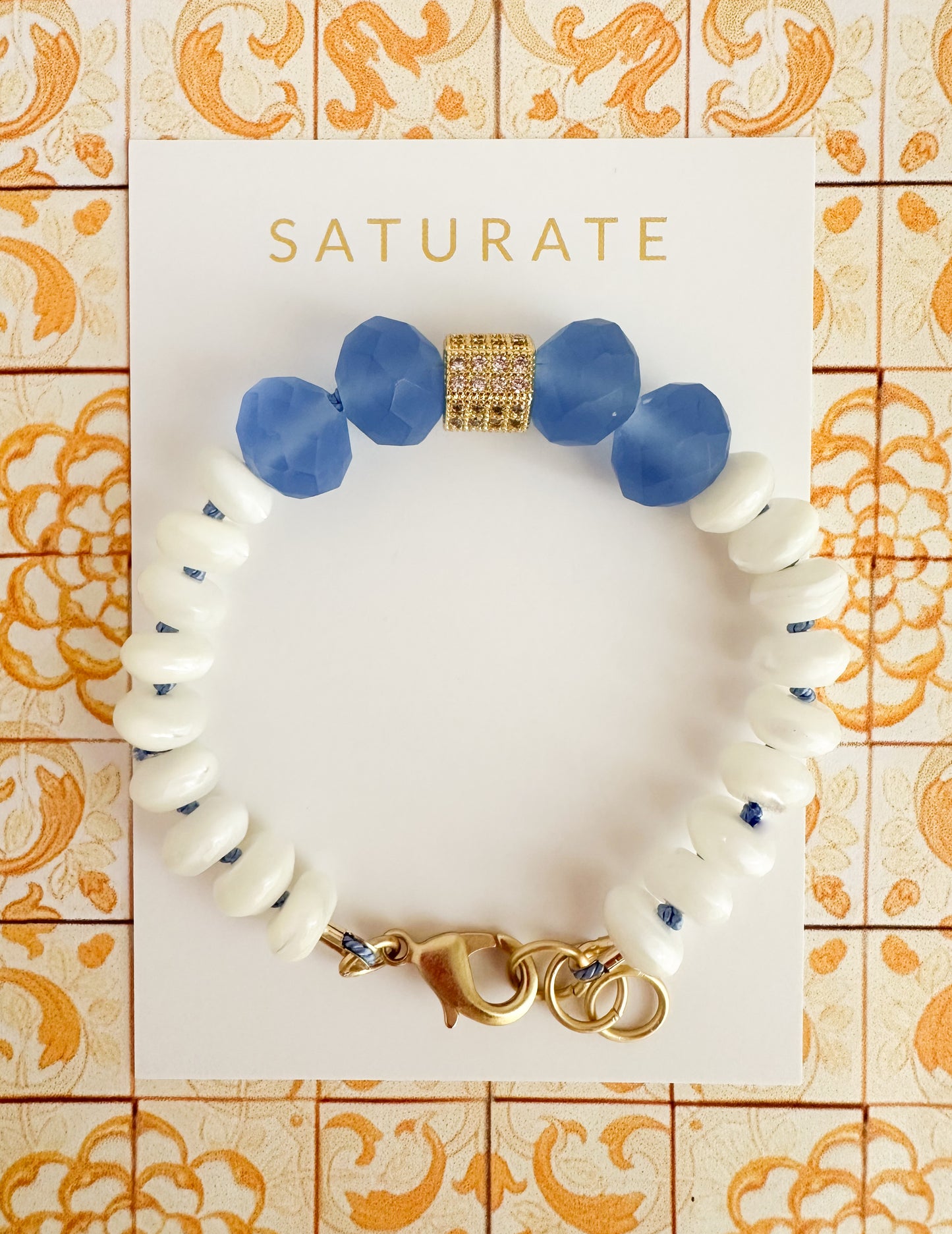 Alana-Silk Knotted Mother of Pearl Bracelet